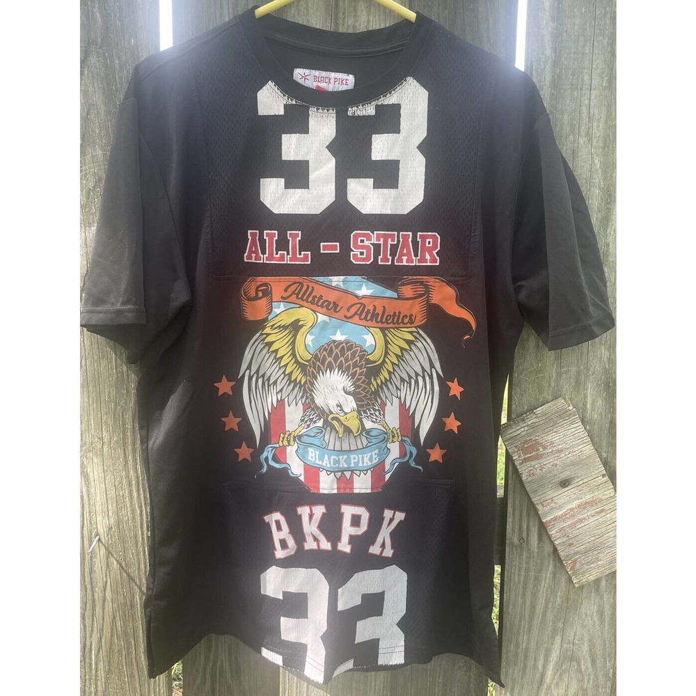 Black Pike Men's Jersey Shirt Size Large Urban